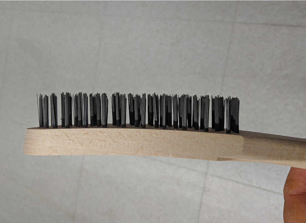 A photo of a wire brush for welding