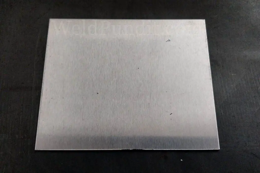 A photo of a piece of aluminum